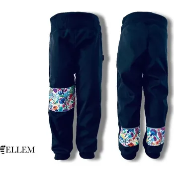 Dívčí kalhoty ELLEM Bella jarní softshellové kalhoty lipové květy Velikost: 116