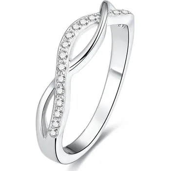 Prsten Beneto Stříbrný prsten s krystaly AGG190 58 mm + 2 měsíce na vrácení zboží