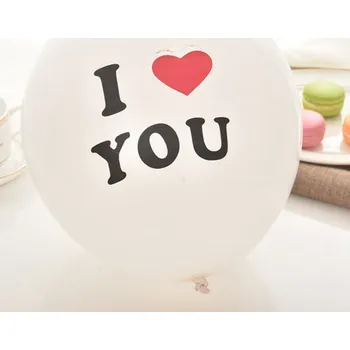 Balení nafukovacích balonků I LOVE YOU Barva: bílá