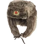 MILTEC Beranice zimní ruská čepice ušanka SHAPKA s odznakem imitace kožešiny Mil-Tec® hnědá Vyberte velikost: L(59-60cm)