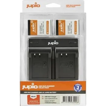 Jupio set 2x LP-E14 1100mAh + USB duální nabíječka pro Canon