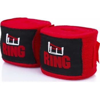 Boxerské rukavice RING SPORT BOXERSKÉ BANDÁŽE PRO 450CM ČERVENÉ