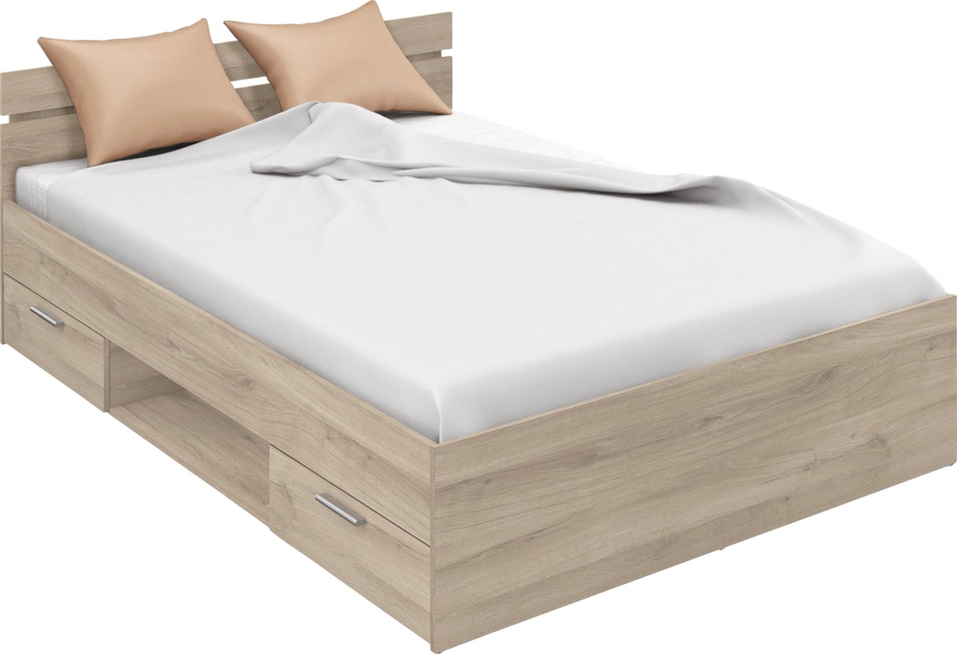 Multifunkční postel 140x200 MICHIGAN dub