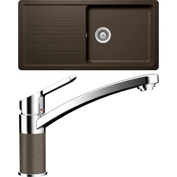 Granitový dřez Set Schock S3-3 (dřez Toledo D-100L Bronze + baterie SC-90 Bronze)