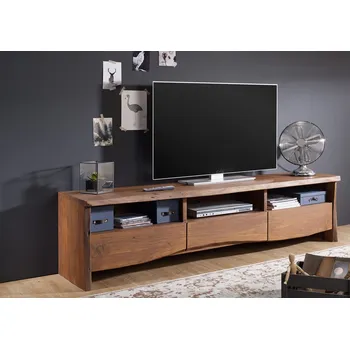 Televizní stolek WOODLAND TV stolek 191x50 cm, tmavě hnědá, akácie