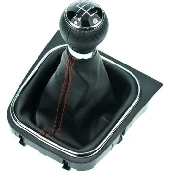 Řadící páka s manžetou VW Golf V Plus 2005 - 2008 5-stupňová převodovka červené prošití