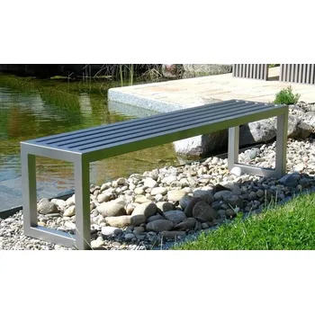 Zahradní lavice HTI Ocelová lavička Hario KA-O1012 Typ ukotvení: dlouhé (k zabetonování), Barva konstrukce: černá komaxit (RAL 9005)