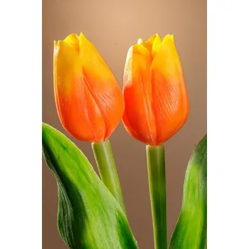 umělá květina Paramit Umělý tulipán oranžovo žlutý 40 cm
