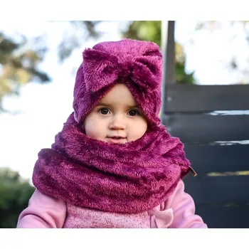 Šála vínová hřejivá šála na dvojí obtočení