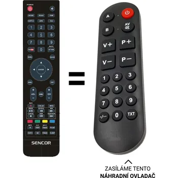 Dálkový ovladač Sencor SLE 43US500TCS náhradní dálkový ovladač pro seniory