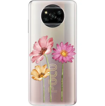 Pouzdro na mobilní telefon Odolné silikonové pouzdro iSaprio - Three Flowers - Xiaomi Poco X3 Pro / X3 NFC