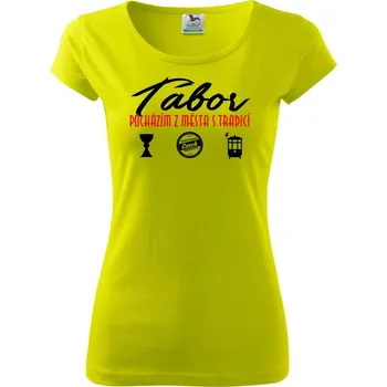 Tábor město s tradicí - Dámské triko Pure - XS ( Limetková )