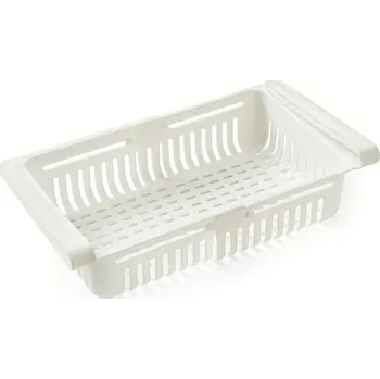 Plastový roztažitelný závěsný organizér do lednice Barva: Bílá