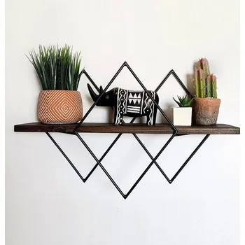 police ASIR Nástěnná police KOSO 3 ořech, černá