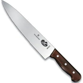 Kuchyňský nůž Zoubkovaný univerzální nůž Victorinox 25 cm, dřevo