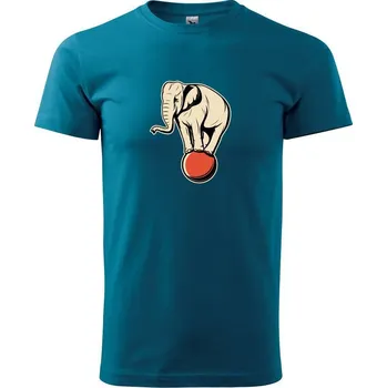 Pánské tričko Slon na míči - Klasické pánské triko vyšší gramáže - 4XL ( Petrolejová )