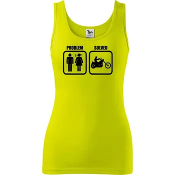Dámské tričko Problém motorka chopper - Dámské tílko - 2XL ( Limetková )