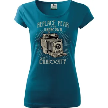 Dámské oblečení Replace Fear - Dámské triko Pure - 3XL ( Petrolejová )