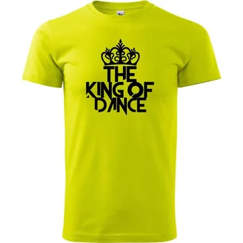King of Dance - Klasické pánské triko vyšší gramáže - 4XL ( Limetková )
