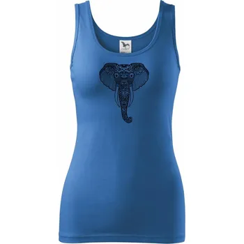 Dámské tričko Slon kresba - Dámské tílko - M ( Azurově modrá )