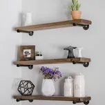 ASIR Koupelnová polička RURA 3 ořech, černá