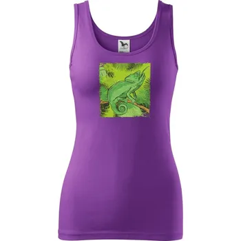 Chameleon na větvi - Dámské tílko - S ( Fialová )