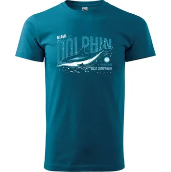 Dolphin miami - Klasické pánské triko vyšší gramáže - S ( Petrolejová )