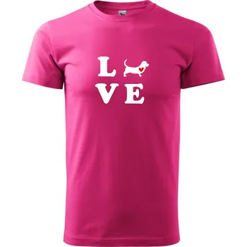 Pánská móda Baset love - Klasické pánské triko vyšší gramáže - 2XL ( Purpurová )