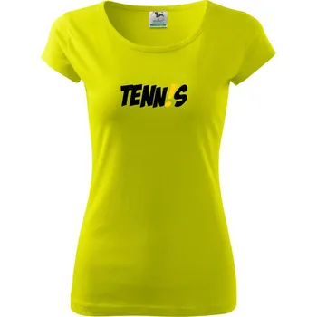 Dámské tričko Tenis nápis - Dámské triko Pure - 3XL ( Limetková )