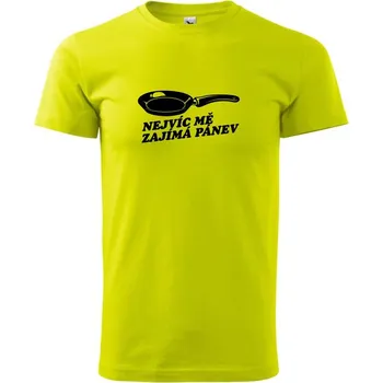 Nejvíc mě zajímá pánev - Klasické pánské triko vyšší gramáže - M ( Limetková )