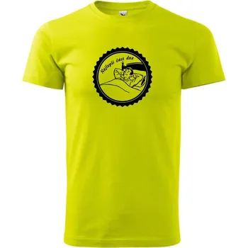 Nejlepší část dne - Klasické pánské triko vyšší gramáže - 3XL ( Limetková )