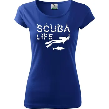 Dámské tričko Scuba life - Dámské triko Pure - XS ( Královská modrá )