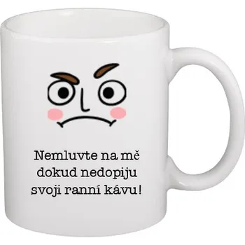 Hrnek malý bílý s potiskem Naštvaný hrnek
