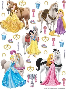 Samolepící dekorace AG Design DK 1773 Disney princezny a koně 65 x 85 cm