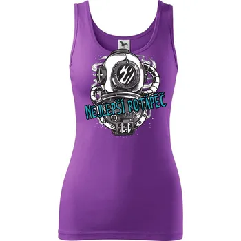 Dámské tričko Nejlepší potápěč - Dámské tílko - 2XL ( Fialová )