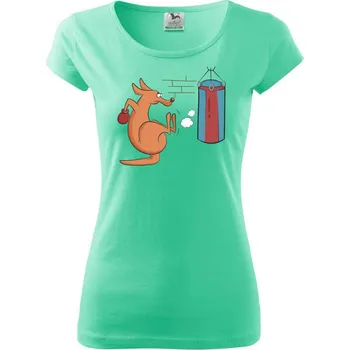 Dámské oblečení Boxující klokan - Dámské triko Pure - S ( Mátová )