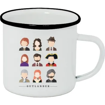 Plecháček - smaltový lem s potiskem Hrnek Cast - plechový