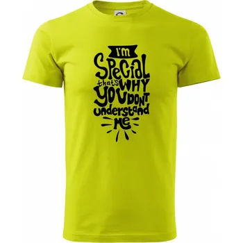 Im special thats why you dont understand me - Klasické pánské triko vyšší gramáže - M ( Limetková )