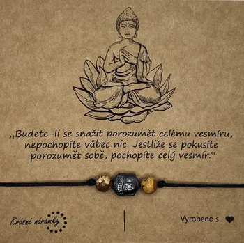 Náramek Náramek simple - Buddha (howlit/láva/jaspis) Varianta: Obrázkový jaspis