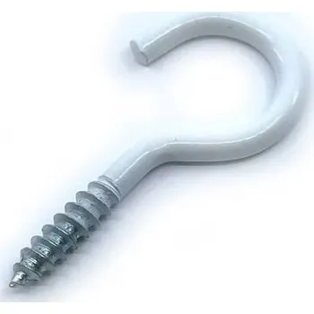Vrut hák s vrutem 60*4,3mm bílý lak