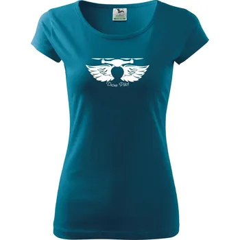Dámské oblečení Dron pilot - Dámské triko Pure - 3XL ( Petrolejová )