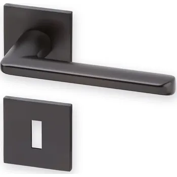 Dveřní kování Dveřní kování BARRA EXCLUSIVE R HR černý satén KK (Dveřní rozetové kování BARRA EXCLUSIVE R HR černý satén KK, vhodná pro interiér, pro dozický (obyčejný), cylindrický (fab) zámek, nebo s uzamykací páčkou na WC.)