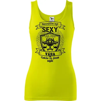 Nesnáším být sexy - Váha - Dámské tílko - S ( Limetková )