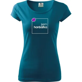 Dámské oblečení Jsem hanbářka ve čtverci - Dámské triko Pure - M ( Petrolejová )