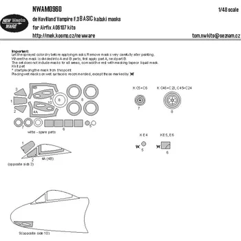 Plastikový model 1/48 Mask de Havilland Vampire F.3 BASIC (AIRFIX)
