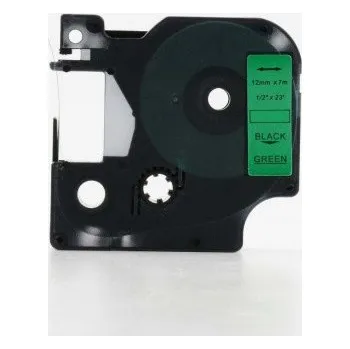 Pásek do tiskárny Alternativní páska Dymo 45019, S0720590, 12 mm x 7 m černý tisk / zelený podklad