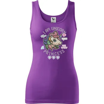 Dámské tričko I am unicorn princess - Dámské tílko - 2XL ( Fialová )