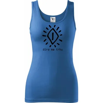 Dámské tričko Díra na trhu - Dámské tílko - XL ( Azurově modrá )