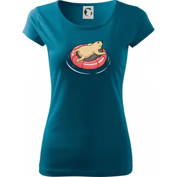 Dámské oblečení Ježek relax - Dámské triko Pure - S ( Petrolejová )