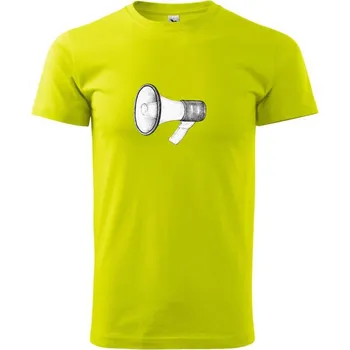 Pánské tričko Megafon - Klasické pánské triko vyšší gramáže - 2XL ( Limetková )
